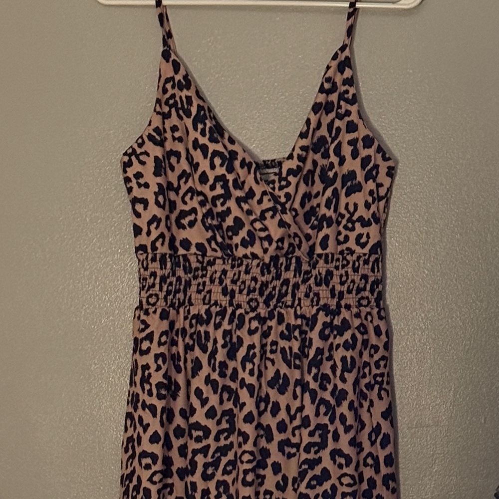 Leopard Print Spaghetti Strap Dress